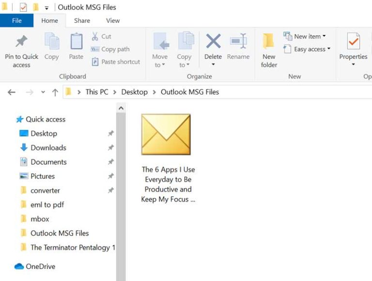 Outlook msg как сохранить